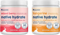 NativePath Hydrate Duo - Tangerine &amp Mixed Berry Electrolyte Drink Mix with BCAA for Hydration
