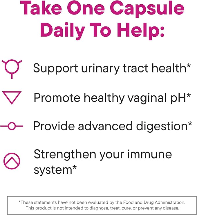 Daily Nouri Probiotics for Women | Vaginal Health + Urinary Tract Support | Vaginal pH &amp Microbiome Balance | 5 Clinically Studied Strains + Cranberry &amp Omega | 60-Day Supply