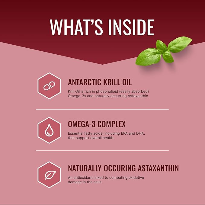 Approved Science Krill Oil - 2000mg Antarctic Krill Oil 650mcg Astaxanthin - 260mg EPA 160mg DHA - 180 Softgels