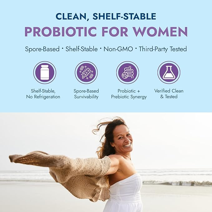 Total Fem Biome Guard Pre+Probiotics for Women - Spore-Based Women's Probiotic with Prebiotics for Superior Vaginal Health Supplement and Gut Support - 45 Servings