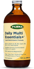 Flora - Daily Multi Essentials+ Liquid Multivitamin Formula 13 Essential Vitamins &amp Minerals 15 Fl Oz