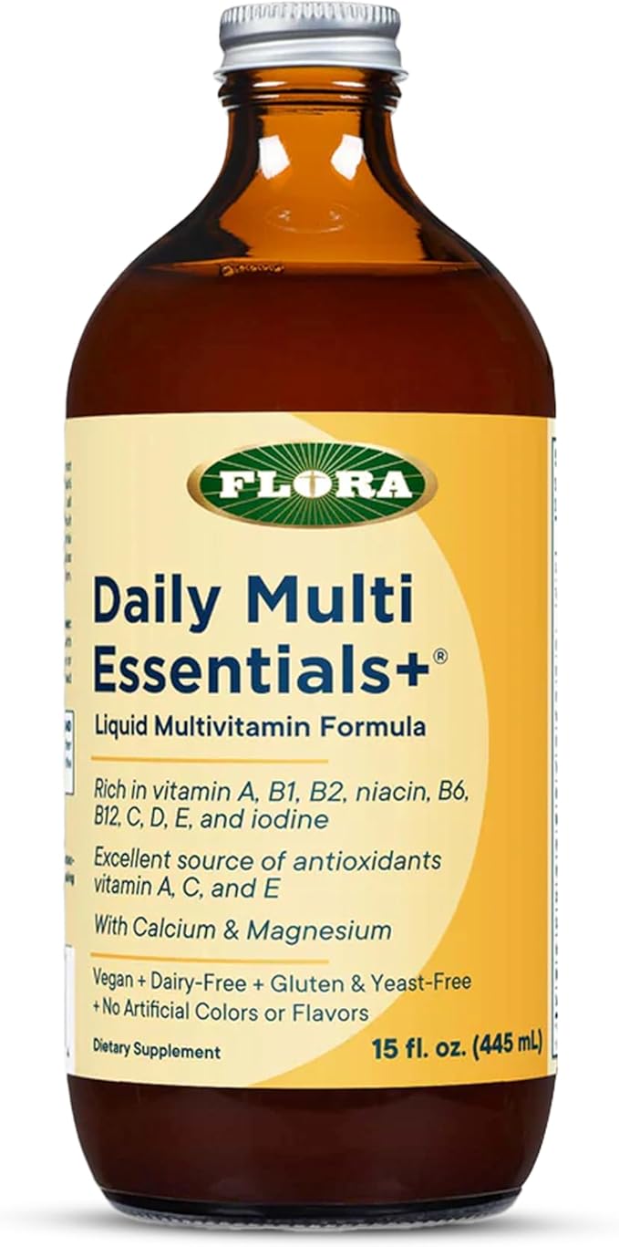 Flora - Daily Multi Essentials+ Liquid Multivitamin Formula 13 Essential Vitamins &amp Minerals 15 Fl Oz