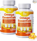 Omega-3 Fish Oil – 2000mg Softgels with 600mg EPA &amp 400mg DHA Fatty Acids High Absorption &amp Pure Formula Supports Heart Brain &amp Vision Made in USA GMP Certified 120 softgels(2 Packs)