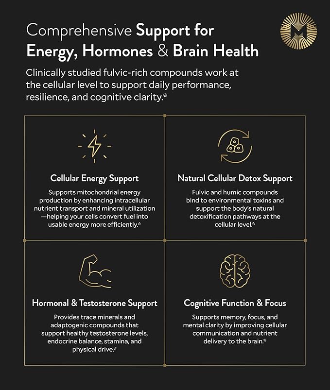 Manna Vitality Shilajit+ Capsules | 1000mg Purified Himalayan Shilajit Resin Supplement | Highest Bioavailability | Energy Performance Detox Vitality Mental Clarity &amp Cognitive Support | 60 Co