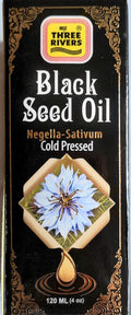 Three Rivers Cold Pressed Black Seed Oil Nigella Sativa Seed Oil - Glass Bottle - 4oz.-L8