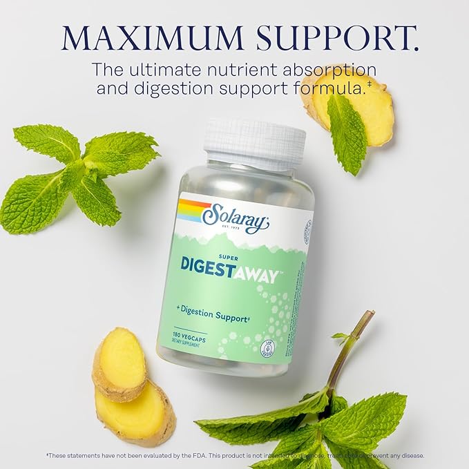 SOLARAY Betaine HCl with Pepsin and Super Digestaway - Digestive Health Bundle