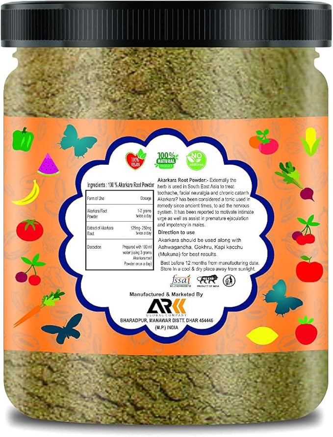 Viva Akarkara Root Powder | Anacyclus Pyrethrum | Pellitory Root Powder- 100 GM