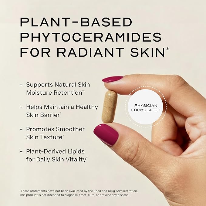 Skin Care Phytoceramides 90 Day Hydration Focus Super Ceramide Supplements for Women and Men Wrinkle Support Factor Pills Give youth to the Face with Multivitamin A C D E Gluten Free 90 Capsules