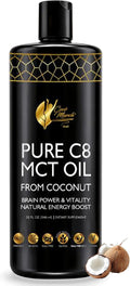 Cocó March N.M.D. Pure C8 MCT Oil from Coconut for Energy Metabolism &amp Brain Support Keto &amp Fasting Friendly Gluten-Free Vegan &amp Unflavored - Perfect in Coffee Tea &amp Smoothies 32