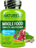 NATURELO Mens Multivitamins - Whole Food Multivitamin for Men with Vitamins Minerals - 240 Vegetarian Capsules for Energy Brain Heart Eye Health*