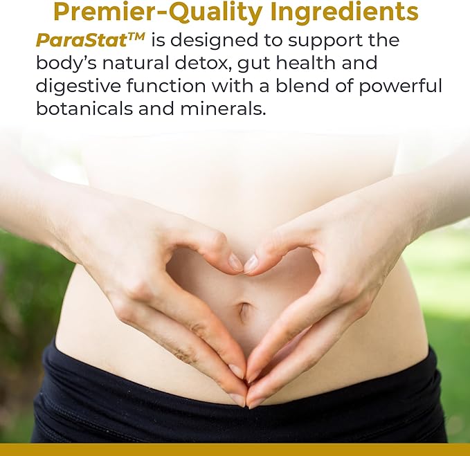 Premier Research Labs ParaStat - Intestinal Cleanse Natural Gut Cleanse for Women &amp Men Support for Colon Detox Bloating Digestion &amp Constipation - 90 Capsules (30 Day Supply)