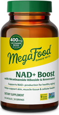 MegaFood NAD+ Supplement with Nicotinamide Riboside &amp Resveratrol - NMN Supplement Alternative - Vitamin B12 B6 Methylfolate &amp Niacin - NAD for Healthy Aging - Non-GMO - 60 Capsules 30 Serv