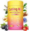 Cutting Drink Mix – Supports Satiety Signaling Energy &amp Gut Health with Berberine Chromium FOS Yerba Mate &amp 5-HTP | Vegan Sugar-Free Non-GMO | Strawberry Açaí – 30 Sticks