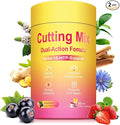 Cutting Drink Mix – Supports Satiety Signaling Energy &amp Gut Health with Berberine Chromium FOS Yerba Mate &amp 5-HTP | Vegan Sugar-Free Non-GMO | Strawberry Açaí – 30 Sticks (2Pack)