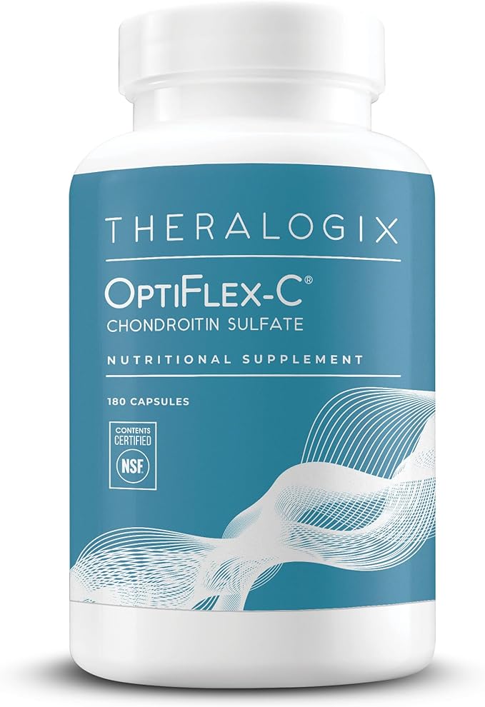 Theralogix OptiFlex-C Chondroitin Sulfate - 90-Day Supply - Chondroitin Capsules - Support Healthy Joint Function and Mobility - Joint Support Supplement for Women &amp Men - NSF Certified - 180 Caps