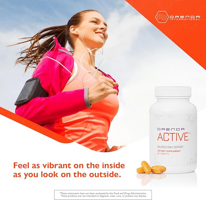 Orenda Active® | All 8 Forms Vitamin E BioFolate® &amp Young &amp Active™ Blend | Energy &amp Immune Support | Men &amp Women | 90 Tablets