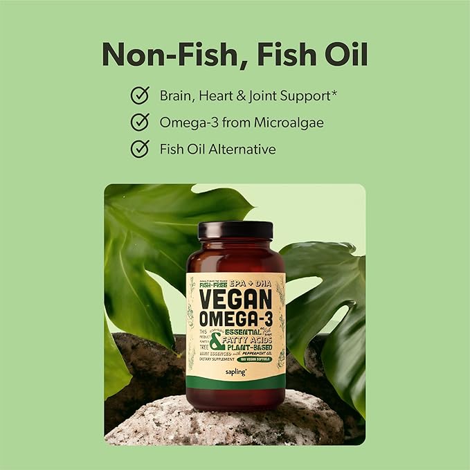 Vegan Omega 3 180 Softgels &amp Vegan Vitamin B Complex Bundle - Plant-Based DHA &amp EPA Fatty Acids Essential B Vitamins with Whole Food Blend B1 B2 B3 B5 B6 B7 Folate