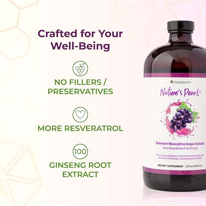 Youngevity Nature's Pearl Premium Muscadine Grape Extract Herbal Supplement Gluten Free
