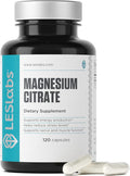 LES Labs Magnesium Citrate – Stress Relief Restful Sleep Heart Health Metabolism Nerve &amp Muscle Function – Non-GMO Supplement – 120 Capsules