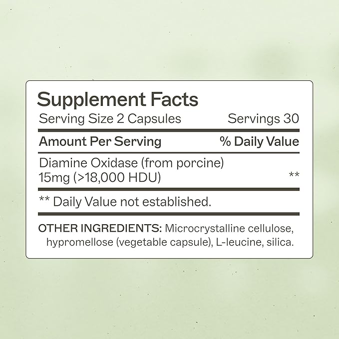 Amy Myers MD Histazyme - Diamine Oxidase Dao Enzyme Supplement Histamine Blocker to Support Healthy Digestion Food Derived Histamine Intolerance (HI) - 60 Capsules - Bottle