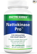 Enzyme Science Nattokinase Pro with NSK-SD - Organic Supplement - Best enzymes for Cardiovascular and Circulatory Support - Vegan and Kosher - 60 Capsules