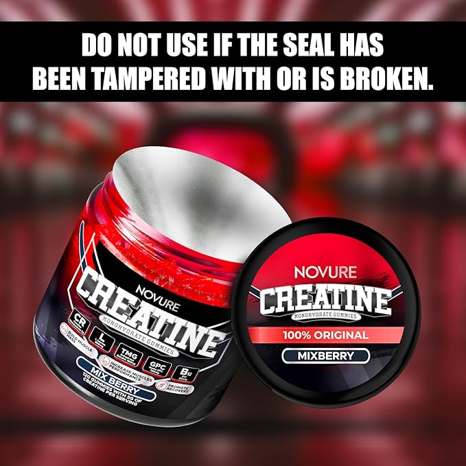 Creatine Monohydrate Gummies 5000mg – Advanced Muscle &amp Focus Blend with Alpha GPC B12 &amp Taurine – Vegan Sugar-Free Blueberry &amp Raspberry Flavors – Made in USA 120 Gummies (30 Servings