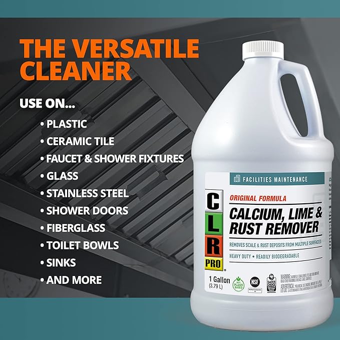 CLR PRO Calcium Lime and Rust Remover 1 Gallon Bottle (Pack of 2)