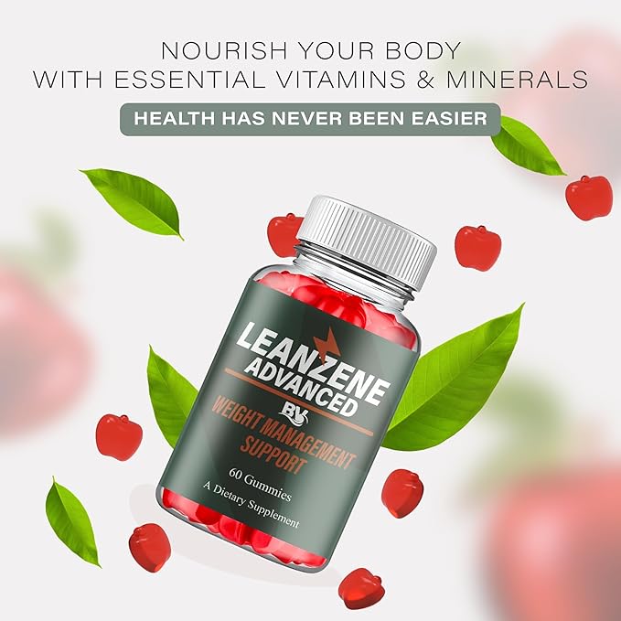 BLUE VIBE Leanzene Advanced Keto ACV Gummies Lean Zene Advanced Natural Keto Wellness Support Formula Gummies Leanzene Keto ACV &amp Overall Health Support Supplement (1 Pack - 60 Gummies)
