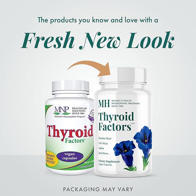 Michael's Health Naturopathic Programs Thyroid Factors - 60 Vegan Capsules - Nutrients for Production of Thyroid Hormones - Kosher - 20 Servings