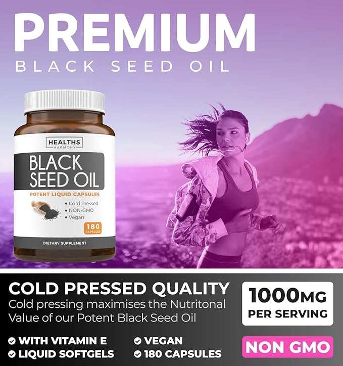 Black Seed Oil &amp Organic Super Greens (3-Month Supply) Seed &amp Sprout Bundle of Black Seed Oil (180 Capsules) Cold-Pressed Nigella Sativa &amp Organic Super Greens Powder (180 Tablets) Complet