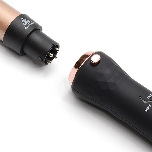 SUTRA Interchangeable Styler Attachments - Spring Curler Waver and Clipless Wand Attachment Options Rose Gold