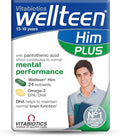 UK's Well Teen Him Plus Omega-3 - Maximum Nutritional Support for Teenagers and Young Men Ages 13-19 - 56 Tablets and Capsules