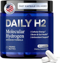 Hydrogen Water Tablets Alternative | DailyH2 Molecular Hydrogen Capsules | 3mg H2 for Cellular Energy Focus &amp Recovery | Brain Gut &amp Mitochondrial Support | 60 Caps