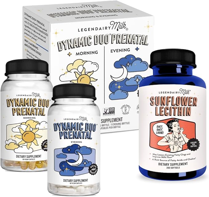 Legendairy Milk Prenatal Vitamin + Sunflower Lecithin Bundle for Pregnancy &amp Lactation Support