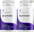 Neurocept Supplement Capsules – All Natural Maximum Strength Formula Focus &amp Memory Support (2 Pack – 120 Capsules)