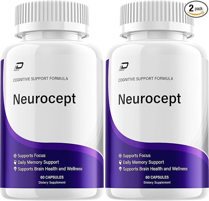 Neurocept Supplement Capsules – All Natural Maximum Strength Formula Focus &amp Memory Support (2 Pack – 120 Capsules)