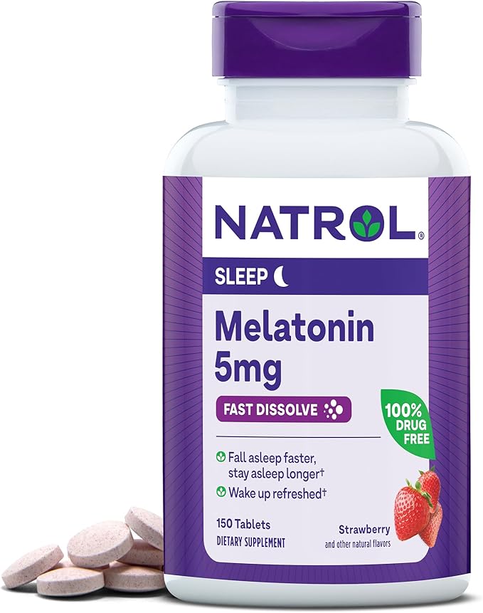Natrol Melatonin 150ct &amp Vitafusion Fiber 90ct Sugar Free Peach Strawberry BlackBerry Supplements