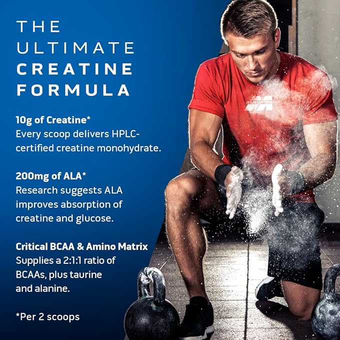 MuscleTech Creatine Monohydrate Powder Cell-Tech Creatine Powder | Post Workout Recovery Drink &amp BCAA Amino Acids + Electrolyte Powder Amino Build 7g of BCAAs + Electrolytes
