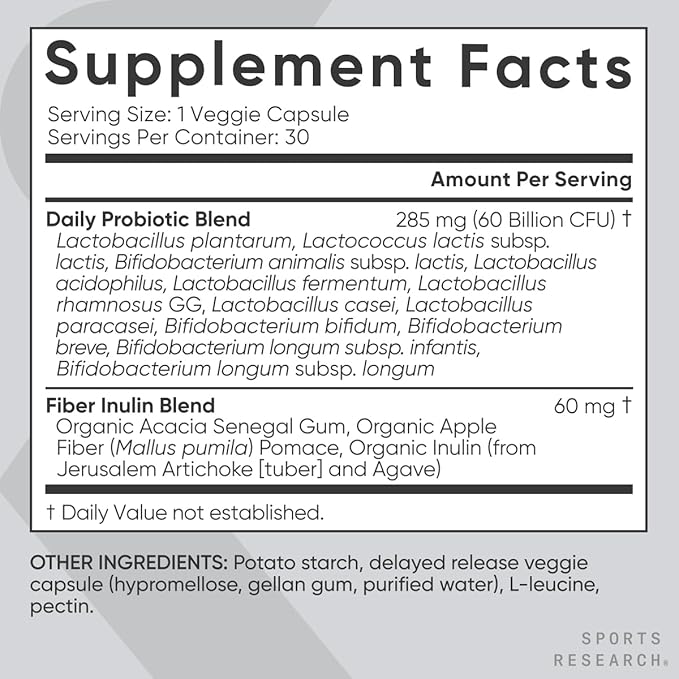 Sports Research Body Wellness Pack - Wild Alaskan Pollock Omega 3 Fish Oil 1250mg + Vegan Probiotics with Prebiotics 60 Billion CFU + 5000 IU Vitamin D + 100mcg Mk7 Vitamin K