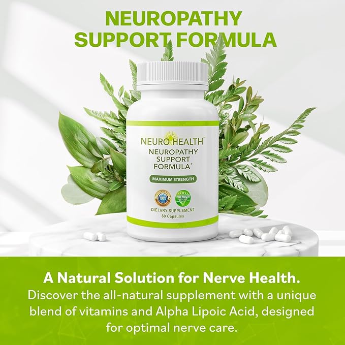 Nerve Support Formula for Neuropathy - Your Nerve Savior Supplement with B Vitamins and Alpha Lipoic Acid - Rapid Absorption for Nerve Discomfort Relief - 60 Capsules