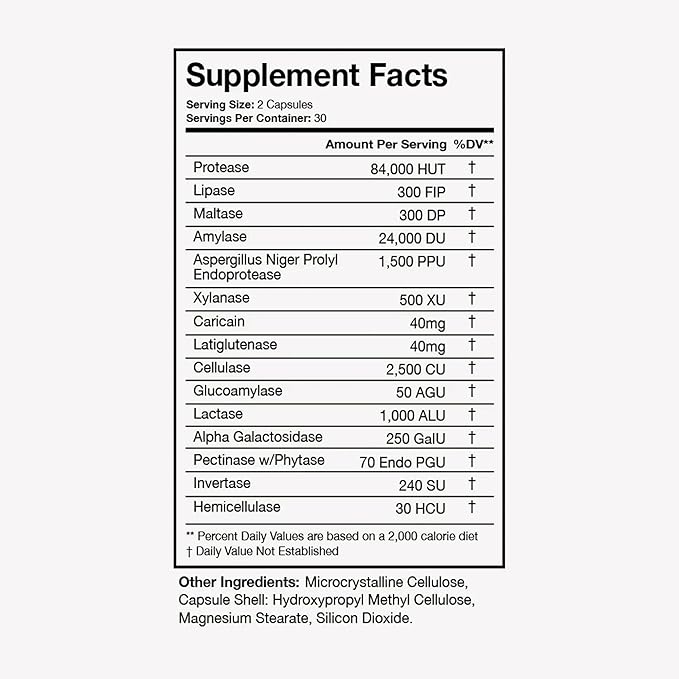 Terra Health Essentials Digestive Catalyst | Reduce IBS | Amylase Protease &amp Glucoamylase (1 Bottle 60 Capsules)