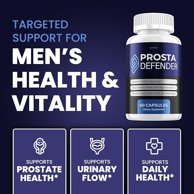 (2 Bottles) ProstaDefender – Advanced Capsule Formula Supplement Pills for Daily Health &amp Wellness Support (120 Capsules)