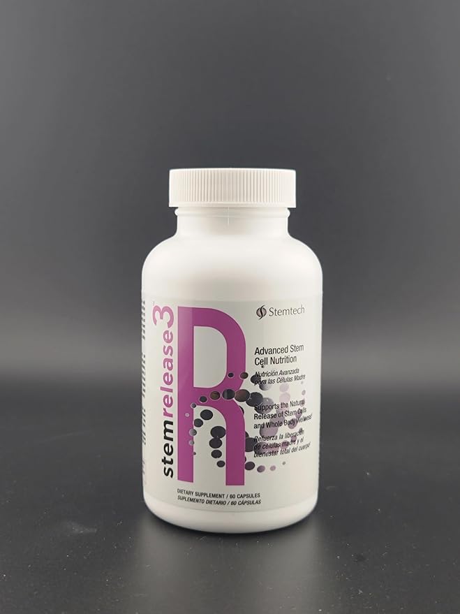 Stemrelease3 Cutting-Edge Stem Cell Nutrition for Natural Renewal and Youthful Vitality Exclusive Blend for Enhanced Telomere Health 60 Capsules