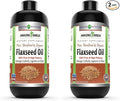 Amazing Omega Flaxseed Oil Supplement | Omega 3 Lignans &amp Fiber | 16 Oz | Non-GMO | Gluten Free | Made in USA (Pack of 2)