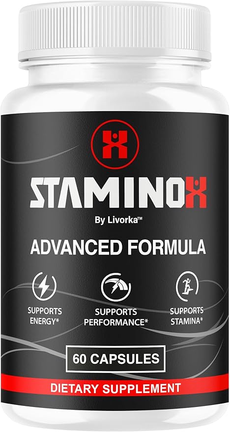Staminox Capsules - Official Staminox Pills Advanced Supplement Support - Maximum Strength All Natural Premium Formula for Overall Health &amp Wellness Reviews 60 Capsules for 1 Month