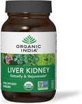 ORGANIC INDIA Liver Kidney Herbal Supplement - Detoxify &amp Rejuvenate Supports Healthy Liver &amp Kidney Function Vegan Gluten-Free Kosher USDA Certified Organic Non-GMO - 90 Capsules