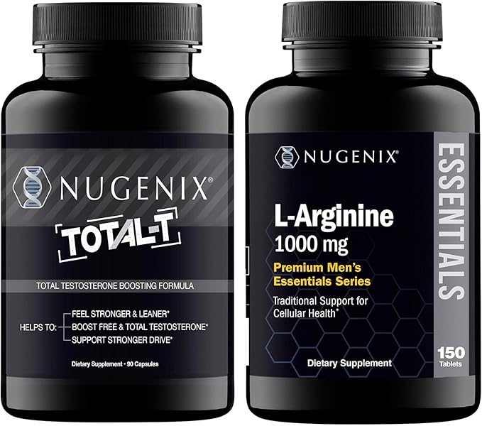 Nugenix Essentials L-Arginine and Total-T Testosterone Booster for Men