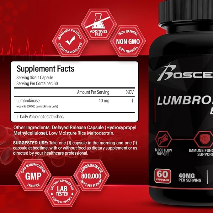 HMB &amp Lumbrokinase Muscle &amp Digestive Enzyme Combo