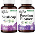 Wild &amp Organic Skullcap 90 Capsules &amp Passion Flower 90 Capsules